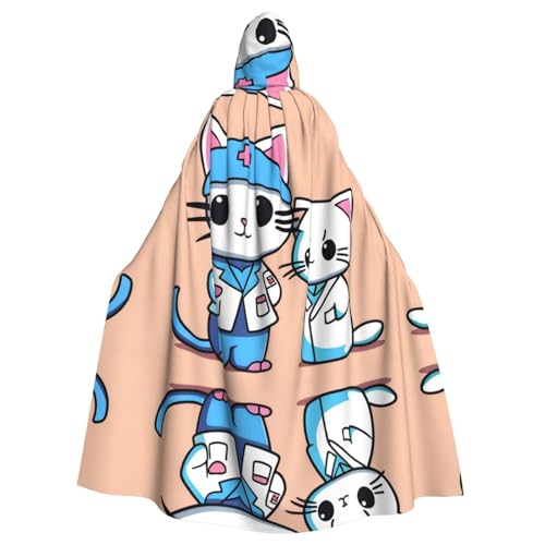 POEZJZW Meow Meow Krankenschwester-Kostüm, Umhang mit Kapuze, Umhang für Erwachsene, Herren, Damen, Weihnachten, Kapuzenumhang, Cosplay-Kostüme POEZJZW Meow Meow Krankenschwester-Kostüm, Umhang mit Kapuze, Umhang für Erwachsene, Herren, Damen, Weihnachten, Kapuzenumhang, Cosplay-Kostüme von POEZJZW