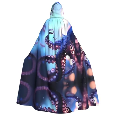 POEZJZW Octopuses Kapuzenumhang für Erwachsene für Damen und Herren, Halloween-Kostüm, Maskerade, Cosplay, Kostüm, Weihnachten, Party, Robe POEZJZW Octopuses Kapuzenumhang für Erwachsene für Damen und Herren, Halloween-Kostüm, Maskerade, Cosplay, Kostüm, Weihnachten, Party, Robe von POEZJZW