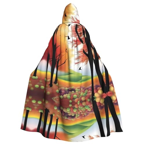 POEZJZW Orchard im Herbst Kapuzenumhang Robe Kostüm Umhang für Erwachsene Männer Frauen Weihnachten Hoodies Umhang Cosplay Kostüme von POEZJZW