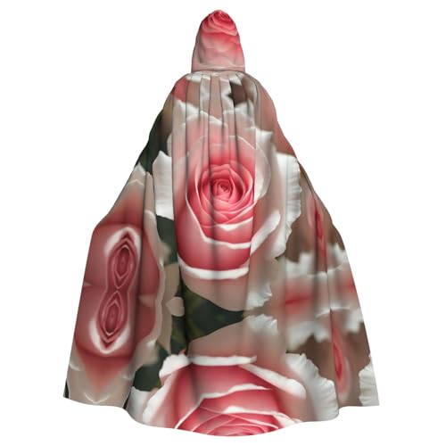 POEZJZW Rosafarbener Rosen-Umhang mit Kapuze, Umhang für Erwachsene, Herren, Damen, Weihnachten, Kapuzenumhang, Cosplay-Kostüme POEZJZW Rosafarbener Rosen-Umhang mit Kapuze, Umhang für Erwachsene, Herren, Damen, Weihnachten, Kapuzenumhang, Cosplay-Kostüme von POEZJZW