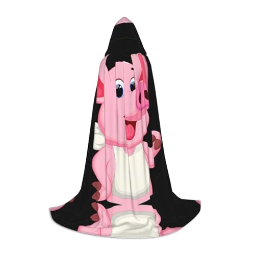POEZJZW Rosafarbener Umhang mit Kapuze und kleinem Schweinemuster, für Damen und Herren, Halloween-Kostüm, Maskerade, Cosplay, Kostüm, Weihnachten, Party, Robe, Größe S POEZJZW Rosafarbener Umhang mit Kapuze und kleinem Schweinemuster, für Damen und Herren, Halloween-Kostüm, Maskerade, Cosplay, Kostüm, Weihnachten, Party, Robe, Größe S von POEZJZW