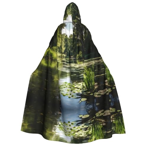 POEZJZW Sommerteich Erwachsenenumhang mit Kapuze für Damen und Herren, Halloween-Kostüm, Maskerade, Cosplay, Kostüm, Weihnachten, Party, Robe POEZJZW Sommerteich Erwachsenenumhang mit Kapuze für Damen und Herren, Halloween-Kostüm, Maskerade, Cosplay, Kostüm, Weihnachten, Party, Robe von POEZJZW