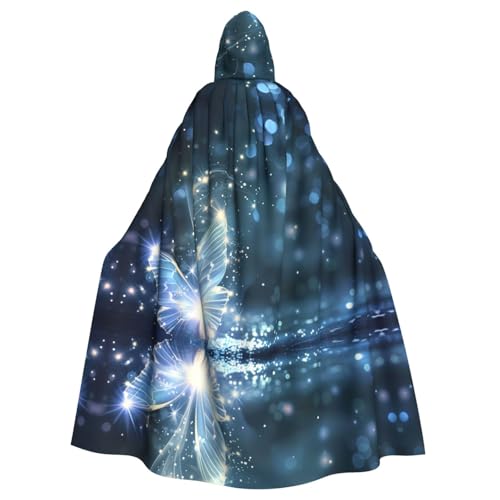 POEZJZW Starlight Schmetterling Kapuzenumhang Robe Kostüm Umhang für Erwachsene Männer Frauen Weihnachten Hoodies Umhang Cosplay Kostüme von POEZJZW