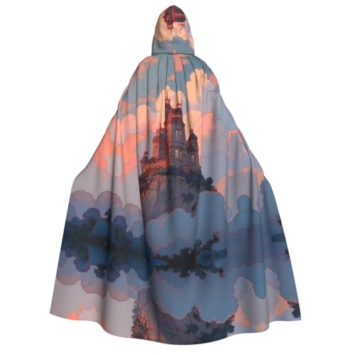 POEZJZW Top Building Umhang mit Kapuze für Erwachsene für Damen und Herren, Halloween-Kostüm, Maskerade, Cosplay, Kostüm, Weihnachten, Party, Robe POEZJZW Top Building Umhang mit Kapuze für Erwachsene für Damen und Herren, Halloween-Kostüm, Maskerade, Cosplay, Kostüm, Weihnachten, Party, Robe von POEZJZW