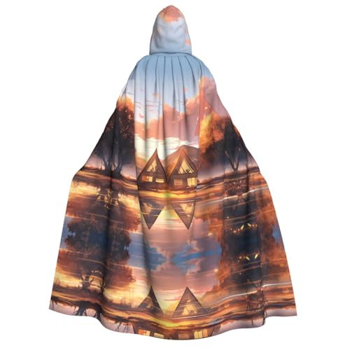 POEZJZW Triangle Building Umhang mit Kapuze für Erwachsene, für Damen und Herren, Halloween-Kostüm, Maskerade, Cosplay, Kostüm, Weihnachten, Party, Robe POEZJZW Triangle Building Umhang mit Kapuze für Erwachsene, für Damen und Herren, Halloween-Kostüm, Maskerade, Cosplay, Kostüm, Weihnachten, Party, Robe von POEZJZW