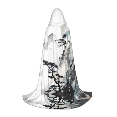 POEZJZW Umhang mit Berg- und Kiefernbaum-Muster, für Herren und Damen, Umhang mit Kapuze, für Erwachsene, Renaissance, Halloween, Hexenkostüm, Zauberer-Umhang, Größe S POEZJZW Umhang mit Berg- und Kiefernbaum-Muster, für Herren und Damen, Umhang mit Kapuze, für Erwachsene, Renaissance, Halloween, Hexenkostüm, Zauberer-Umhang, Größe S von POEZJZW