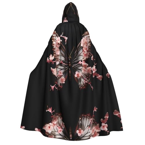 POEZJZW Umhang mit Kapuze für Erwachsene, Blütenblüte, Schmetterling, für Damen und Herren, Halloween-Kostüm, Maskerade, Cosplay, Kostüm, Weihnachten, Party, Robe POEZJZW Umhang mit Kapuze für Erwachsene, Blütenblüte, Schmetterling, für Damen und Herren, Halloween-Kostüm, Maskerade, Cosplay, Kostüm, Weihnachten, Party, Robe von POEZJZW