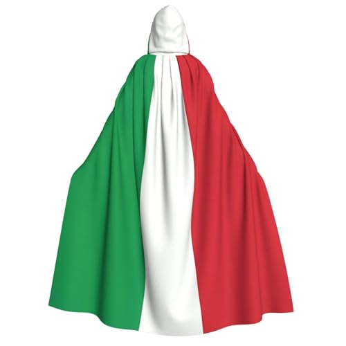 POEZJZW Umhang mit Kapuze für Erwachsene, Italien-Flagge, für Damen und Herren, Halloween-Kostüm, Maskerade, Cosplay, Kostüm, Weihnachten, Party, Robe POEZJZW Umhang mit Kapuze für Erwachsene, Italien-Flagge, für Damen und Herren, Halloween-Kostüm, Maskerade, Cosplay, Kostüm, Weihnachten, Party, Robe von POEZJZW