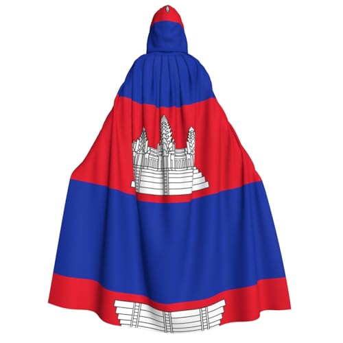 POEZJZW Umhang mit Kapuze für Erwachsene, Kambodscha-Flagge, für Damen und Herren, Halloween-Kostüm, Maskerade, Cosplay, Kostüm, Weihnachten, Party, Robe POEZJZW Umhang mit Kapuze für Erwachsene, Kambodscha-Flagge, für Damen und Herren, Halloween-Kostüm, Maskerade, Cosplay, Kostüm, Weihnachten, Party, Robe von POEZJZW