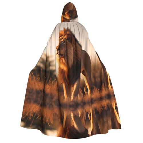 POEZJZW Umhang mit Kapuze für Erwachsene, Löwe, Herren, Halloween-Kostüm, Maskerade, Cosplay, Kostüm, Weihnachten, Party, Robe POEZJZW Umhang mit Kapuze für Erwachsene, Löwe, Herren, Halloween-Kostüm, Maskerade, Cosplay, Kostüm, Weihnachten, Party, Robe von POEZJZW