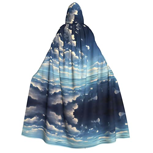 POEZJZW Umhang mit Kapuze für Erwachsene, Motiv: Weiße Wolken über dem Meer, Halloween-Kostüm, Maskerade, Cosplay, Kostüm, Weihnachten, Party, Robe POEZJZW Umhang mit Kapuze für Erwachsene, Motiv: Weiße Wolken über dem Meer, Halloween-Kostüm, Maskerade, Cosplay, Kostüm, Weihnachten, Party, Robe von POEZJZW