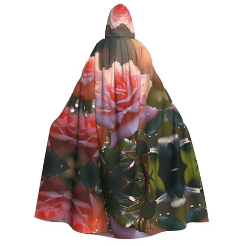 POEZJZW Umhang mit Kapuze für Erwachsene, für Damen, Herren, Halloween-Kostüm, Maskerade, Cosplay, Kostüm, Weihnachten, Party, Robe von POEZJZW