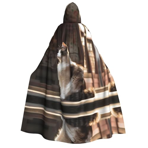 POEZJZW Umhang mit Kapuze für Erwachsene, für Damen und Herren, Halloween-Kostüm, Maskerade, Cosplay, Kostüm, Weihnachten, Party, Robe POEZJZW Umhang mit Kapuze für Erwachsene, für Damen und Herren, Halloween-Kostüm, Maskerade, Cosplay, Kostüm, Weihnachten, Party, Robe von POEZJZW