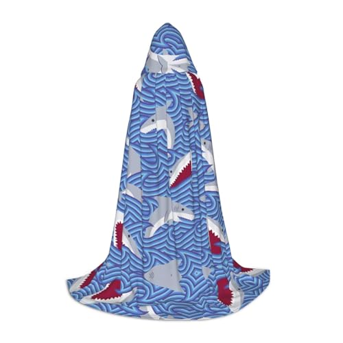 POEZJZW Umhang mit Kapuze für Erwachsene mit Fischmuster, für Renaissance, Halloween, Hexenkostüm, Zauberer-Umhang, Größe L POEZJZW Umhang mit Kapuze für Erwachsene mit Fischmuster, für Renaissance, Halloween, Hexenkostüm, Zauberer-Umhang, Größe L von POEZJZW