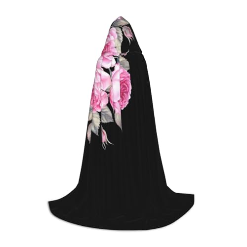 POEZJZW Umhang mit Kapuze für Erwachsene mit Kapuze, für Renaissance, Halloween, Hexenkostüm, Zaubererumhang, Größe L von POEZJZW