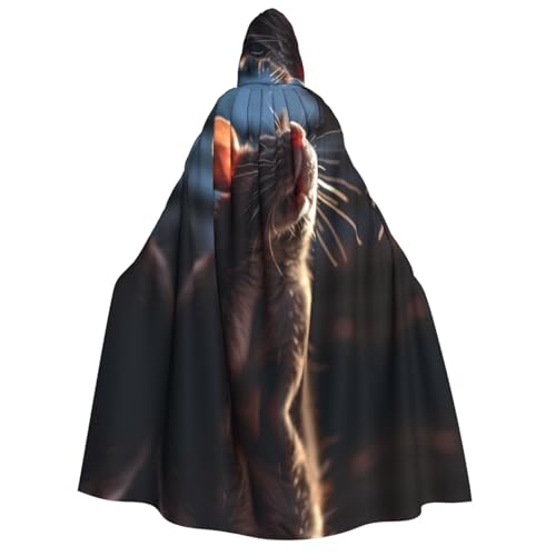 POEZJZW Umhang mit Kapuze für Erwachsene mit Maus, für Damen und Herren, Halloween-Kostüm, Maskerade, Cosplay, Kostüm, Weihnachten, Party, Robe POEZJZW Umhang mit Kapuze für Erwachsene mit Maus, für Damen und Herren, Halloween-Kostüm, Maskerade, Cosplay, Kostüm, Weihnachten, Party, Robe von POEZJZW