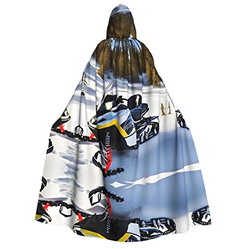 POEZJZW Umhang mit Kapuze für Erwachsene mit Schneemobil für Damen und Herren, Halloween-Kostüm, Maskerade, Cosplay, Kostüm, Weihnachten, Party, Robe POEZJZW Umhang mit Kapuze für Erwachsene mit Schneemobil für Damen und Herren, Halloween-Kostüm, Maskerade, Cosplay, Kostüm, Weihnachten, Party, Robe von POEZJZW