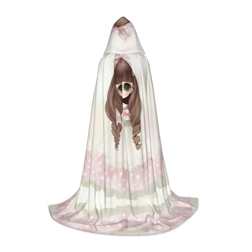 POEZJZW Umhang mit Kapuze für Erwachsene mit niedlichem Muster für kleine Mädchen, Renaissance, Halloween, Hexenkostüm, Zauberer-Umhang, Größe S POEZJZW Umhang mit Kapuze für Erwachsene mit niedlichem Muster für kleine Mädchen, Renaissance, Halloween, Hexenkostüm, Zauberer-Umhang, Größe S von POEZJZW