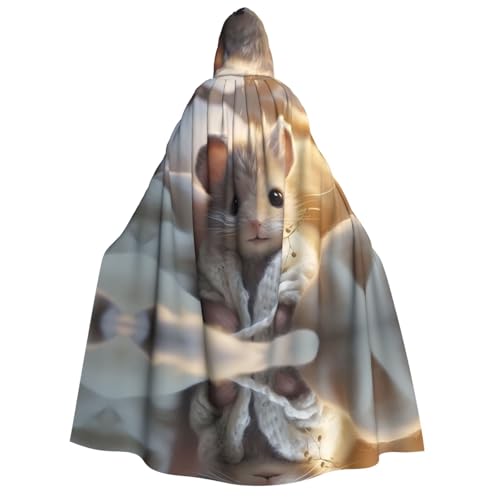 POEZJZW Umhang mit Kapuze für Jungen und Herren, Motiv: Nerdy Maus, für Damen, Herren, Halloween-Kostüm, Maskerade, Cosplay, Kostüm, Weihnachten, Party, Robe POEZJZW Umhang mit Kapuze für Jungen und Herren, Motiv: Nerdy Maus, für Damen, Herren, Halloween-Kostüm, Maskerade, Cosplay, Kostüm, Weihnachten, Party, Robe von POEZJZW