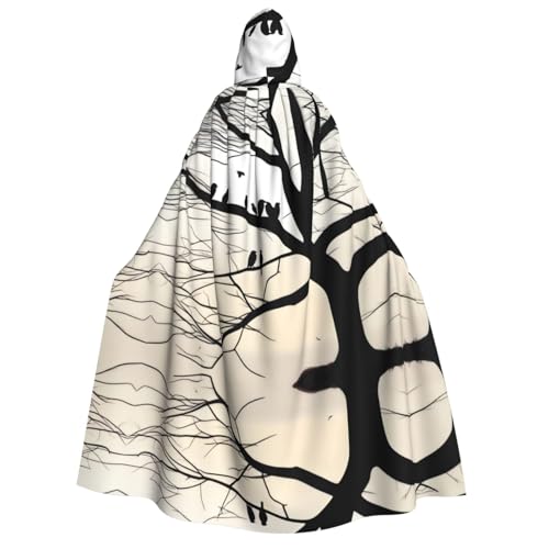 POEZJZW Umhang mit Kapuze und Baumvögeln für Erwachsene, für Damen und Herren, Halloween-Kostüm, Maskerade, Cosplay, Kostüm, Weihnachten, Party, Robe POEZJZW Umhang mit Kapuze und Baumvögeln für Erwachsene, für Damen und Herren, Halloween-Kostüm, Maskerade, Cosplay, Kostüm, Weihnachten, Party, Robe von POEZJZW