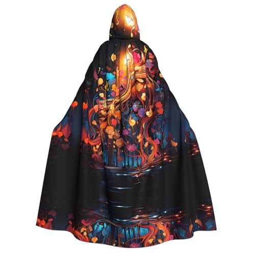 POEZJZW Umhang mit bunten Musiknoten für Erwachsene, mit Kapuze, für Damen und Herren, Halloween-Kostüm, Maskerade, Cosplay, Kostüm, Weihnachten, Party, Robe POEZJZW Umhang mit bunten Musiknoten für Erwachsene, mit Kapuze, für Damen und Herren, Halloween-Kostüm, Maskerade, Cosplay, Kostüm, Weihnachten, Party, Robe von POEZJZW
