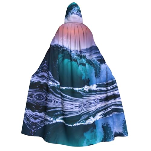 POEZJZW Undulating Waves Kapuzenumhang für Erwachsene für Damen und Herren, Halloween-Kostüm, Maskerade, Cosplay, Kostüm, Weihnachten, Party, Robe POEZJZW Undulating Waves Kapuzenumhang für Erwachsene für Damen und Herren, Halloween-Kostüm, Maskerade, Cosplay, Kostüm, Weihnachten, Party, Robe von POEZJZW