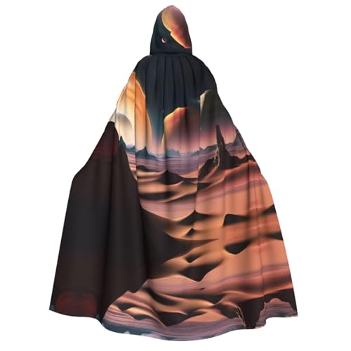 POEZJZW Unknown Planet Umhang mit Kapuze für Erwachsene für Damen und Herren, Halloween-Kostüm, Maskerade, Cosplay, Kostüm, Weihnachten, Party, Robe von POEZJZW