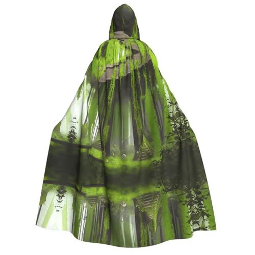 POEZJZW Vegetated Cemetery Kapuzenumhang für Erwachsene für Damen und Herren, Halloween-Kostüm, Maskerade, Cosplay, Kostüm, Weihnachten, Party, Robe POEZJZW Vegetated Cemetery Kapuzenumhang für Erwachsene für Damen und Herren, Halloween-Kostüm, Maskerade, Cosplay, Kostüm, Weihnachten, Party, Robe von POEZJZW