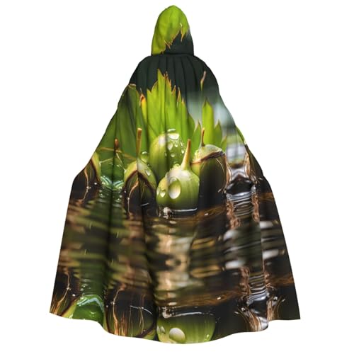POEZJZW Wasserkastanien-Umhang mit Kapuze, für Damen und Herren, Halloween-Kostüm, Maskerade, Cosplay, Kostüm, Weihnachten, Party, Robe POEZJZW Wasserkastanien-Umhang mit Kapuze, für Damen und Herren, Halloween-Kostüm, Maskerade, Cosplay, Kostüm, Weihnachten, Party, Robe von POEZJZW