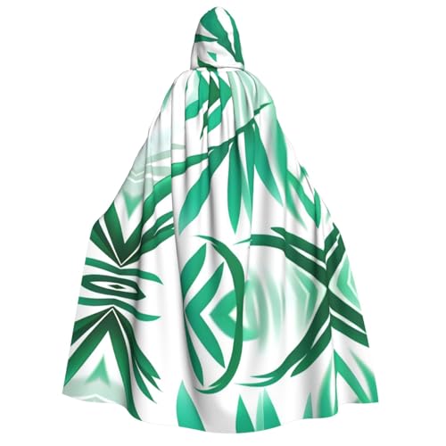 POEZJZW Weißer und smaragdgrüner Umhang mit Kapuze für Erwachsene für Damen und Herren, Halloween-Kostüm, Maskerade, Cosplay, Kostüm, Weihnachten, Party, Robe von POEZJZW