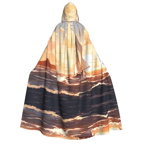 POEZJZW Yacht-Umhang mit Kapuze für Damen und Herren, Halloween-Kostüm, Maskerade, Cosplay, Kostüm, Weihnachten, Party, Robe POEZJZW Yacht-Umhang mit Kapuze für Damen und Herren, Halloween-Kostüm, Maskerade, Cosplay, Kostüm, Weihnachten, Party, Robe von POEZJZW