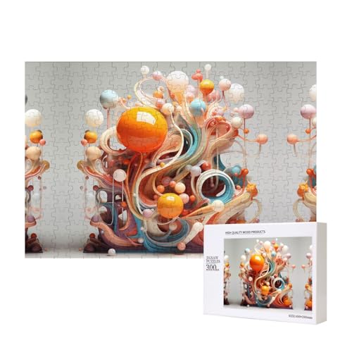 Poezjzw 3D Bunte Wirbel und Bälle, klassisches Puzzle für Erwachsene, 300 Teile, Holzpuzzle, moderne Heimdekoration, intellektuelles Spiel, 40 x 28 cm Poezjzw 3D Bunte Wirbel und Bälle, klassisches Puzzle für Erwachsene, 300 Teile, Holzpuzzle, moderne Heimdekoration, intellektuelles Spiel, 40 x 28 cm von POEZJZW