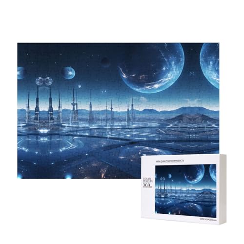Poezjzw 3D World Puzzle für Erwachsene, 300 Teile, Holzpuzzle für Familie, Freunde, Heimdekoration, Wandkunst, 15,7 x 27,9 cm von POEZJZW