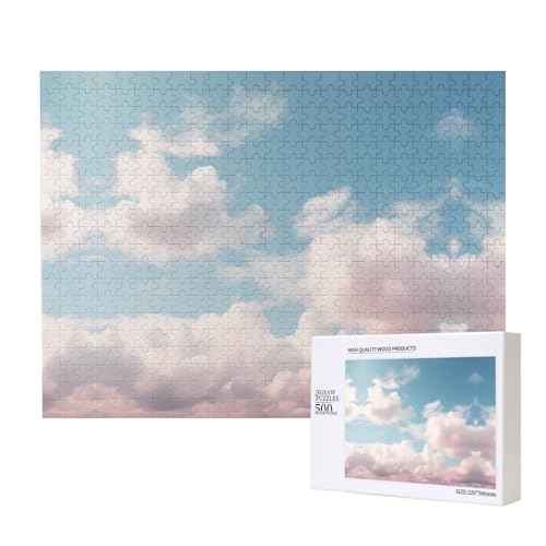 Poezjzw A Cloud Puzzle für Erwachsene, 500 Teile, Holzpuzzle für Familie, Freunde, Heimdekoration, Wandkunst, 50 x 38 cm Poezjzw A Cloud Puzzle für Erwachsene, 500 Teile, Holzpuzzle für Familie, Freunde, Heimdekoration, Wandkunst, 50 x 38 cm von POEZJZW