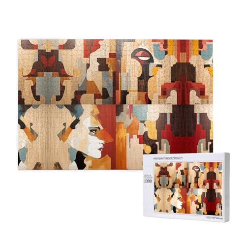 Poezjzw Abstrakte Kunstgemälde, Puzzles für Erwachsene, 1000 Teile, Holzpuzzle für Familie, Freunde, Heimdekoration, Wandkunst, 75 x 50 cm Poezjzw Abstrakte Kunstgemälde, Puzzles für Erwachsene, 1000 Teile, Holzpuzzle für Familie, Freunde, Heimdekoration, Wandkunst, 75 x 50 cm von POEZJZW