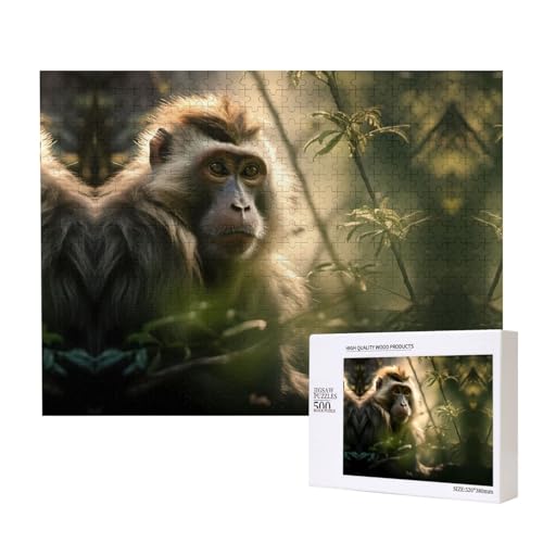 Poezjzw Affen Puzzles für Erwachsene, 500 Teile, Holzpuzzle für Familie, Freunde, Heimdekoration, Wandkunst, 50 x 38 cm Poezjzw Affen Puzzles für Erwachsene, 500 Teile, Holzpuzzle für Familie, Freunde, Heimdekoration, Wandkunst, 50 x 38 cm von POEZJZW
