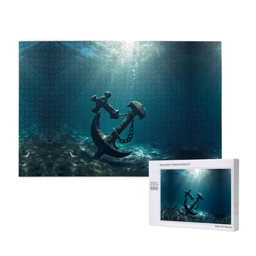 Poezjzw Anchor Puzzles für Erwachsene, 1000 Teile, Holzpuzzle für Familie, Freunde, Heimdekoration, Wandkunst, 75 x 50 cm von POEZJZW
