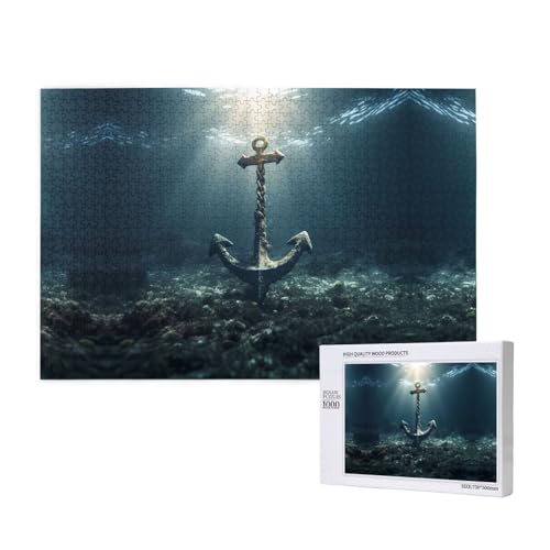 Poezjzw Anchors Puzzles für Erwachsene, 1000 Teile, Holzpuzzle für Familie, Freunde, Heimdekoration, Wandkunst, 75 x 50 cm von POEZJZW