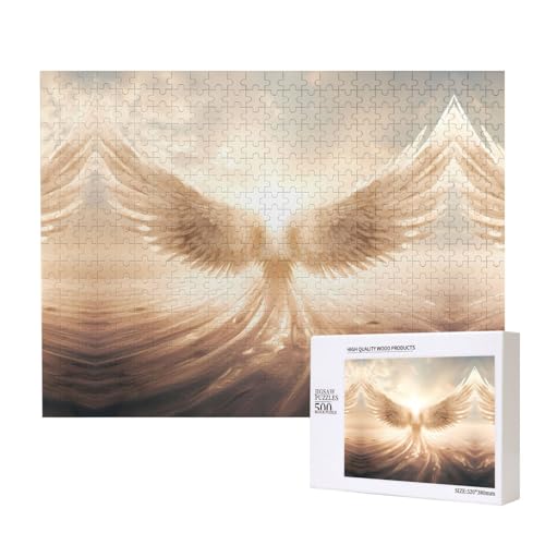 Poezjzw Angel's Wings Puzzles für Erwachsene, 500 Teile, Holzpuzzle für Familie, Freunde, Heimdekoration, Wandkunst, 500 x 38 cm Poezjzw Angel's Wings Puzzles für Erwachsene, 500 Teile, Holzpuzzle für Familie, Freunde, Heimdekoration, Wandkunst, 500 x 38 cm von POEZJZW