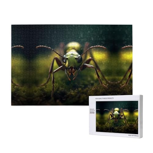 Poezjzw Antworld Puzzle für Erwachsene, 1000 Teile, Holzpuzzle für Familie, Freunde, Heimdekoration, Wandkunst, 75 x 50 cm von POEZJZW