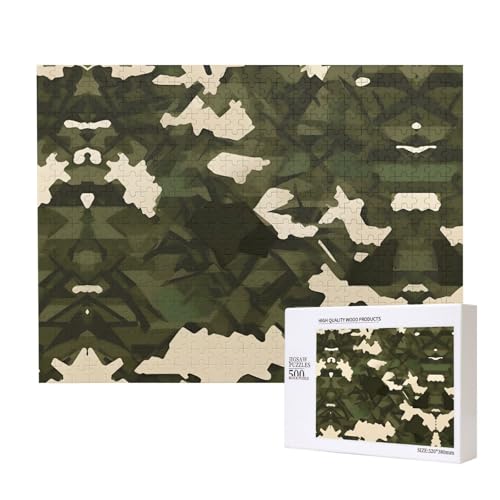 Poezjzw Armee Camouflage Erwachsene Classic Jigsaw 500 Teile Holzpuzzle Moderne Wohnkultur Intellektuelles Spiel 52 X 38CM Poezjzw Armee Camouflage Erwachsene Classic Jigsaw 500 Teile Holzpuzzle Moderne Wohnkultur Intellektuelles Spiel 52 X 38CM von POEZJZW