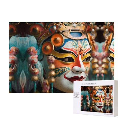 Poezjzw Arten von Gesichts-Make-up-Puzzles für Erwachsene, 300 Teile, Holzpuzzle für Familie, Freunde, Heimdekoration, Wandkunst, 15,7 x 27,9 cm Poezjzw Arten von Gesichts-Make-up-Puzzles für Erwachsene, 300 Teile, Holzpuzzle für Familie, Freunde, Heimdekoration, Wandkunst, 15,7 x 27,9 cm von POEZJZW