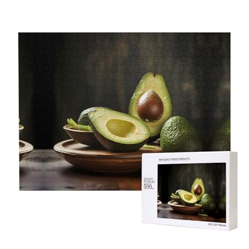 Poezjzw Avocado-Puzzles für Erwachsene, Holzpuzzle für Familie, Freunde, Heimdekoration, Wandkunst, 500 x 38 cm Poezjzw Avocado-Puzzles für Erwachsene, Holzpuzzle für Familie, Freunde, Heimdekoration, Wandkunst, 500 x 38 cm von POEZJZW