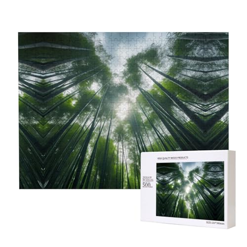 Poezjzw Bambus-Puzzles für Erwachsene, 500 Teile, Holzpuzzle für Familie, Freunde, Heimdekoration, Wandkunst, 50 x 38 cm Poezjzw Bambus-Puzzles für Erwachsene, 500 Teile, Holzpuzzle für Familie, Freunde, Heimdekoration, Wandkunst, 50 x 38 cm von POEZJZW