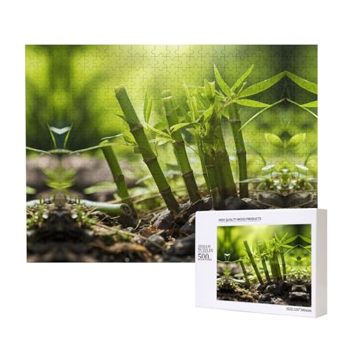 Poezjzw Bambus-Shoot-Puzzles für Erwachsene, 500 Teile, Holzpuzzle für Familie, Freunde, Heimdekoration, Wandkunst, 50 x 38 cm Poezjzw Bambus-Shoot-Puzzles für Erwachsene, 500 Teile, Holzpuzzle für Familie, Freunde, Heimdekoration, Wandkunst, 50 x 38 cm von POEZJZW