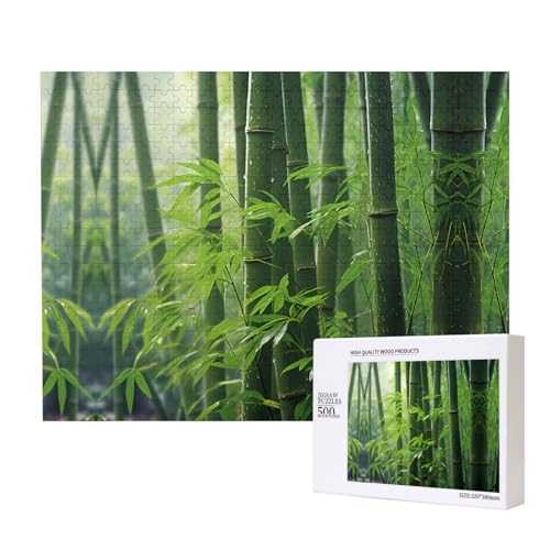 Poezjzw Bambusblätter-Puzzles für Erwachsene, 500 Teile, Holzpuzzle für Familie, Freunde, Heimdekoration, Wandkunst, 50 x 38 cm Poezjzw Bambusblätter-Puzzles für Erwachsene, 500 Teile, Holzpuzzle für Familie, Freunde, Heimdekoration, Wandkunst, 50 x 38 cm von POEZJZW