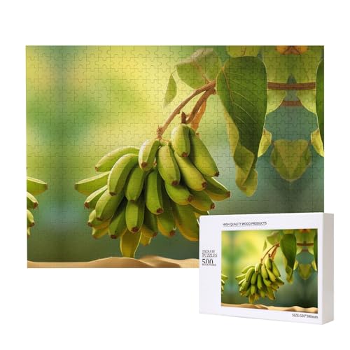 Poezjzw Bananenbaum-Puzzles für Erwachsene, 500 Teile, Holzpuzzle für Familie, Freunde, Heimdekoration, Wandkunst, 50 x 38 cm Poezjzw Bananenbaum-Puzzles für Erwachsene, 500 Teile, Holzpuzzle für Familie, Freunde, Heimdekoration, Wandkunst, 50 x 38 cm von POEZJZW
