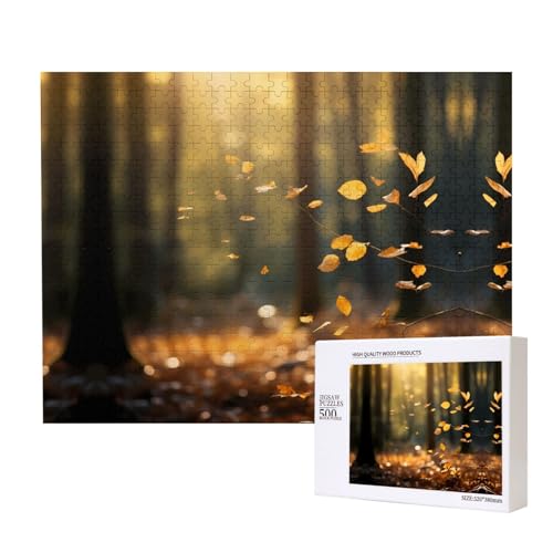 Poezjzw Blätter Puzzles für Erwachsene, 500 Teile, Holzpuzzle für Familie, Freunde, Heimdekoration, Wandkunst, 50 x 38 cm Poezjzw Blätter Puzzles für Erwachsene, 500 Teile, Holzpuzzle für Familie, Freunde, Heimdekoration, Wandkunst, 50 x 38 cm von POEZJZW