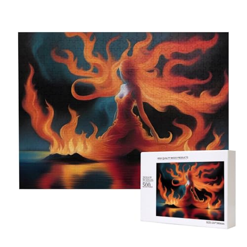 Poezjzw Blazing Klassisches Puzzle für Erwachsene, 500 Teile, Holzpuzzle, moderne Wohnkultur, intellektuelles Spiel, 52 x 38 cm Poezjzw Blazing Klassisches Puzzle für Erwachsene, 500 Teile, Holzpuzzle, moderne Wohnkultur, intellektuelles Spiel, 52 x 38 cm von POEZJZW