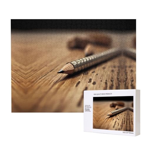 Poezjzw Bleistift-Puzzles für Erwachsene, 500 Teile, Holzpuzzle für Familie, Freunde, Heimdekoration, Wandkunst, 50 x 38 cm Poezjzw Bleistift-Puzzles für Erwachsene, 500 Teile, Holzpuzzle für Familie, Freunde, Heimdekoration, Wandkunst, 50 x 38 cm von POEZJZW
